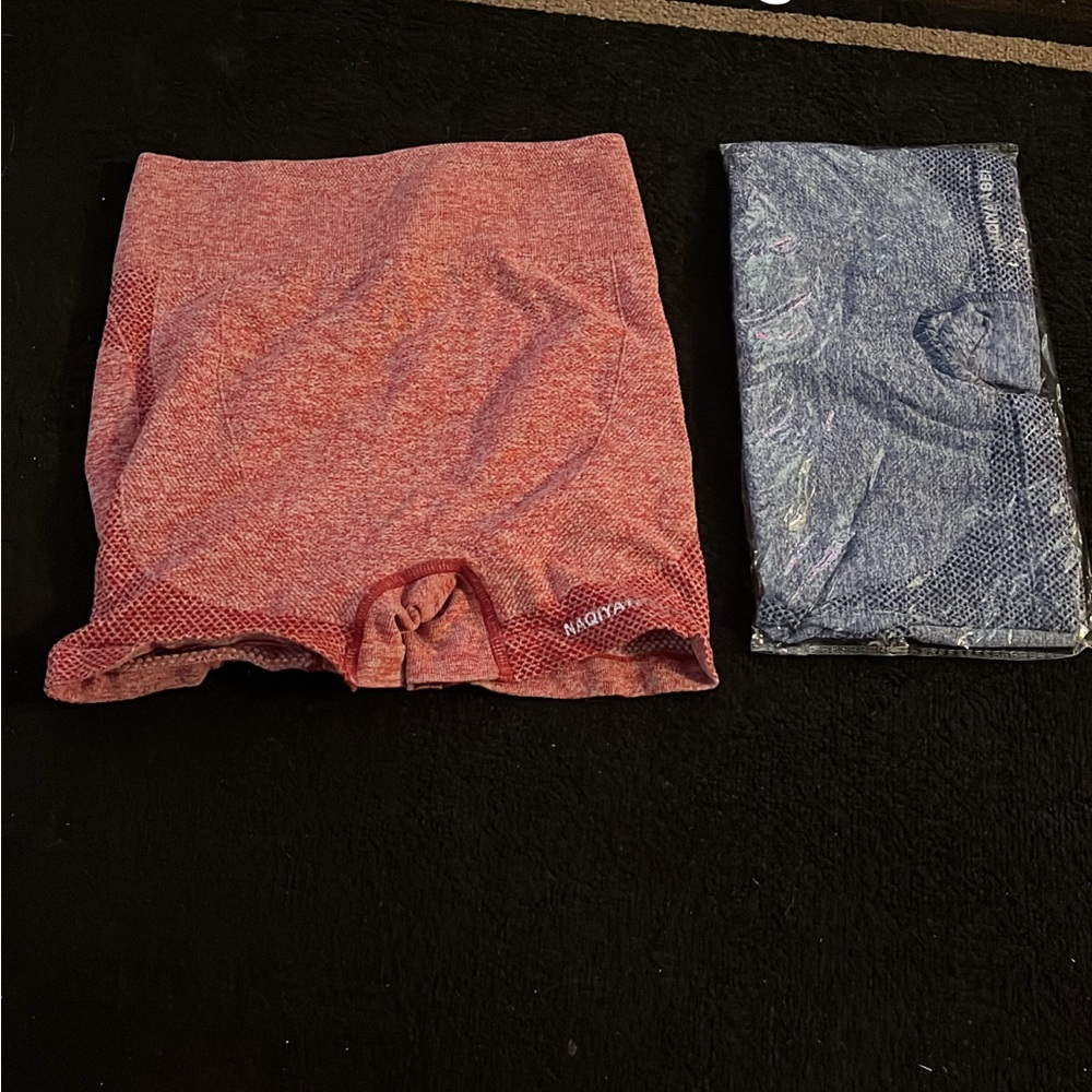 Spandex Shorts 2-Pack Red and Blue